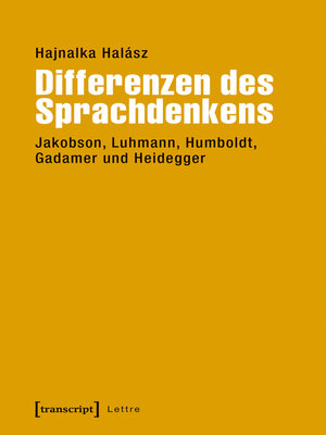 cover image of Differenzen des Sprachdenkens